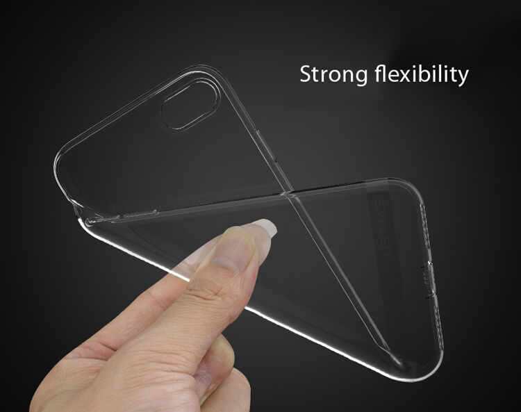 USAMS тънък кейс с щепсел за Lightning конектора за Apple iPhone SE (2020/2022) / 8 / 7 - прозрачен