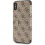 Guess флип калъф от изкуствена кожа с лого за iPhone X / XS - кафяв
