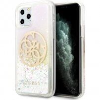 Guess Glitter Circle блестящ кейс за iPhone 11 Pro Max - прозрачен