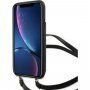 Guess 4G флип калъф с каишка за iPhone XR - сиво