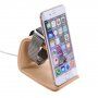 SAMDI дървена докинг станция за Apple Watch / iPhone - светло дърво