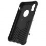 Изключително устойчив кейс със стойка за iPhone XS / iPhone X - сребърен
