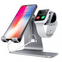 Bestand докинг станция 2в1 за iPhone / iPad / Apple Watch - сива