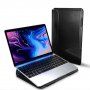 Dux Ducis джоб от PU кожа с интегрирана стойка за MacBook 13" / Air 13" / Pro 13" - черна