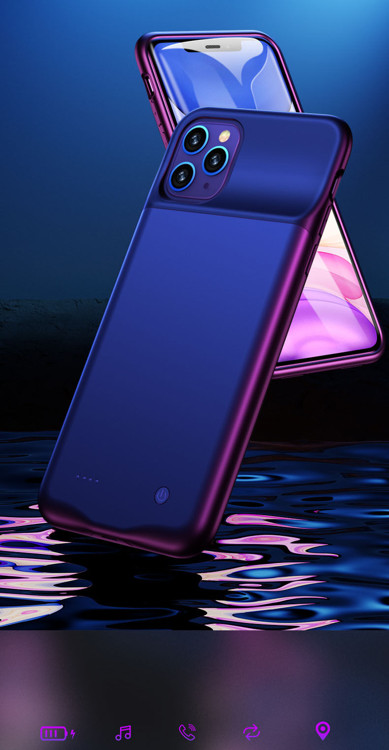 Usams кейс с батерия 3500mAh за iPhone 11 Pro - черен