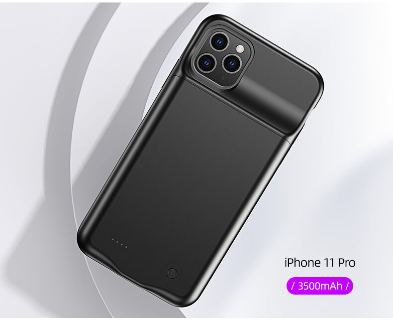 Usams кейс с батерия 3500mAh за iPhone 11 Pro - черен