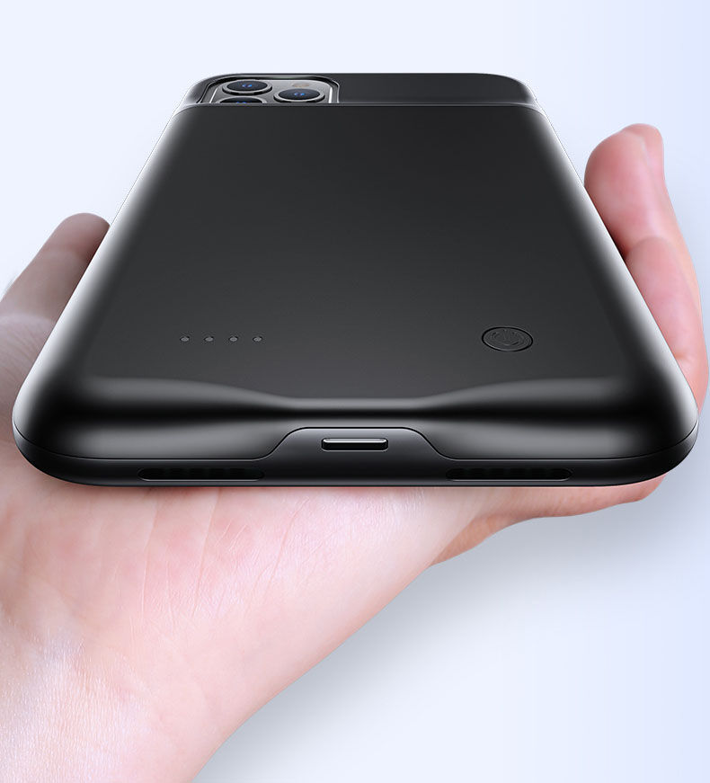 Usams кейс с батерия 4500mAh за iPhone 11 Pro Max - черен