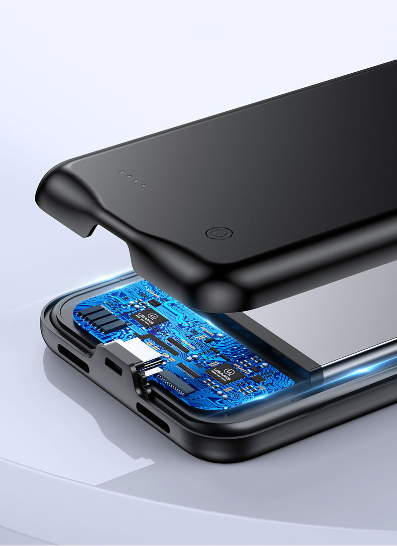 Usams кейс с батерия 4500mAh за iPhone 11 Pro Max - черен