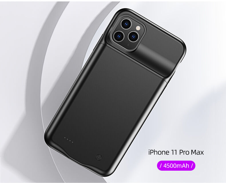 Usams кейс с батерия 4500mAh за iPhone 11 Pro Max - черен