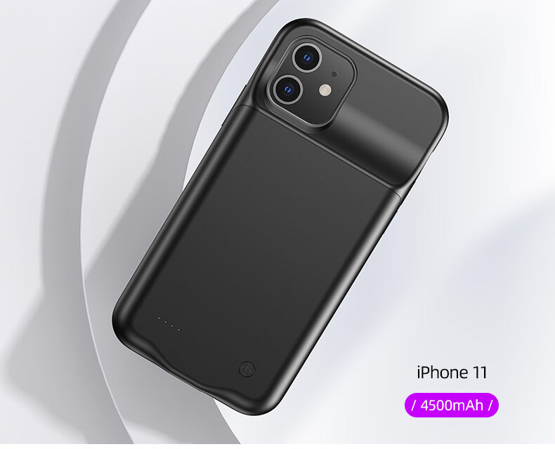 Usams кейс с батерия 4500mAh за iPhone 11 - черен