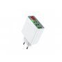 MCDODO зарядно с три USB порта и дигитален дисплей за Apple iPhone / iPad / iPod - бяла