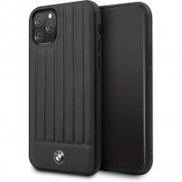 BMW кейс от естествена кожа за iPhone 11 Pro Max - черен