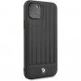 BMW кейс от естествена кожа за iPhone 11 Pro Max - черен
