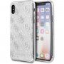 Guess 4G Solid Glitter блестящ кейс за iPhone X / XS - сребърен