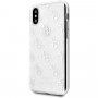 Guess 4G Solid Glitter блестящ кейс за iPhone X / XS - сребърен