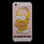 Прозрачен кейс за iPhone 5 / 5S / SE (2016) - Хоумър Симпсън - No Brain No Pain