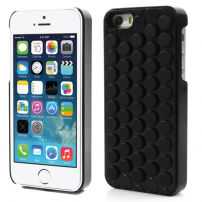 Калъф с пукащи се мехурчета за iPhone 5 / 5S / SE (2016) - черен