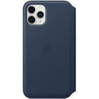 Apple Folio оригинален кожен калъф за iPhone 11 Pro - тъмно син