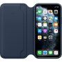 Apple Folio оригинален кожен калъф за iPhone 11 Pro - тъмно син