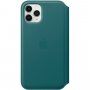 Oригинален Apple Folio кожен калъф за iPhone 11 Pro - тюркоазен като синьо рибарче