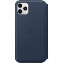 Oригинален Apple Folio кожен калъф за iPhone 11 Pro Max - тъмно син