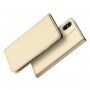 DUX DUCIS калъф със стойка и прегради за документи за Apple iPhone XS / iPhone X -златна