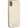 Guess Saffiano кейс с лого за iPhone X / XS - златен