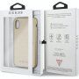 Guess Saffiano кейс с лого за iPhone X / XS - златен
