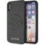 Guess Saffiano кейс с лого за iPhone X / XS - черен