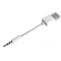 Кабел за синхронизиране и зареждане за iPod shuffle - 10cm - бял