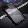 Калъф за целия телефон от закалено стъкло с метална рамка за iPhone 11 - черно