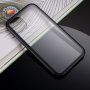 Калъф за целия телефон от закалено стъкло с метална рамка за iPhone 11 Pro - черно