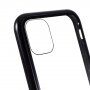 Калъф за целия телефон от закалено стъкло с метална рамка за iPhone 11 Pro Max - черно