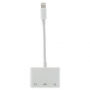 Адаптер от lightning конектор с два 3,5 mm jack конектори и lightning конектор за Apple iPhone / 8 / 8 Plus / 7 / 7 Plus
