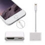 Адаптер от Lightning конектор с HDMI и Lightning female за iPhone / iPad - бяло