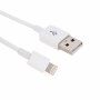USB-A 2.0 / Lightning кабел за зареждане и синхронизиране за iPhone / iPad / iPod / AirPods - 30 cm - бял
