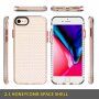 Прозрачен кейс с мотив на пчелна пита за iPhone 6 / 6S / 7 / 8 - черен