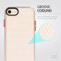 Прозрачен кейс с мотив на пчелна пита за iPhone 6 / 6S / 7 / 8 - черен