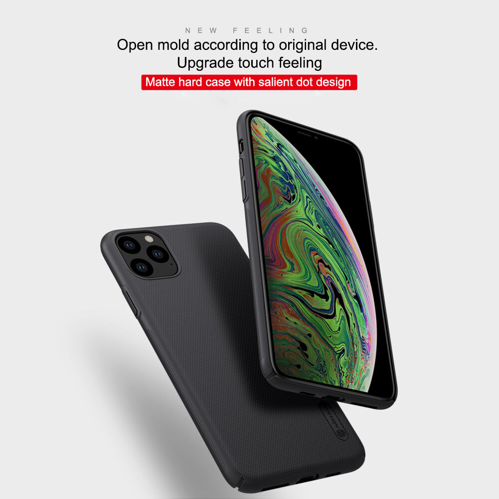 Nillkin матов кейс с грапава повърхност за iPhone 11 Pro Max - черен