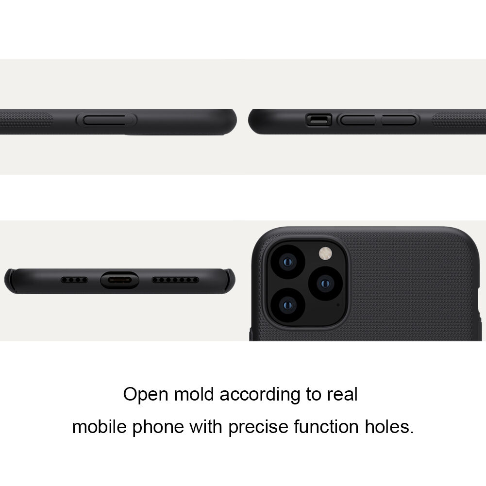 Nillkin матов кейс с грапава повърхност за iPhone 11 Pro Max - черен
