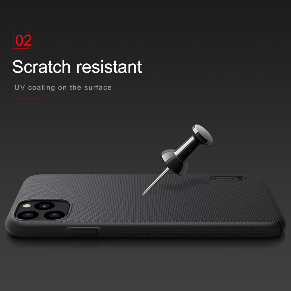 Nillkin матов кейс с грапава повърхност за iPhone 11 Pro Max - черен