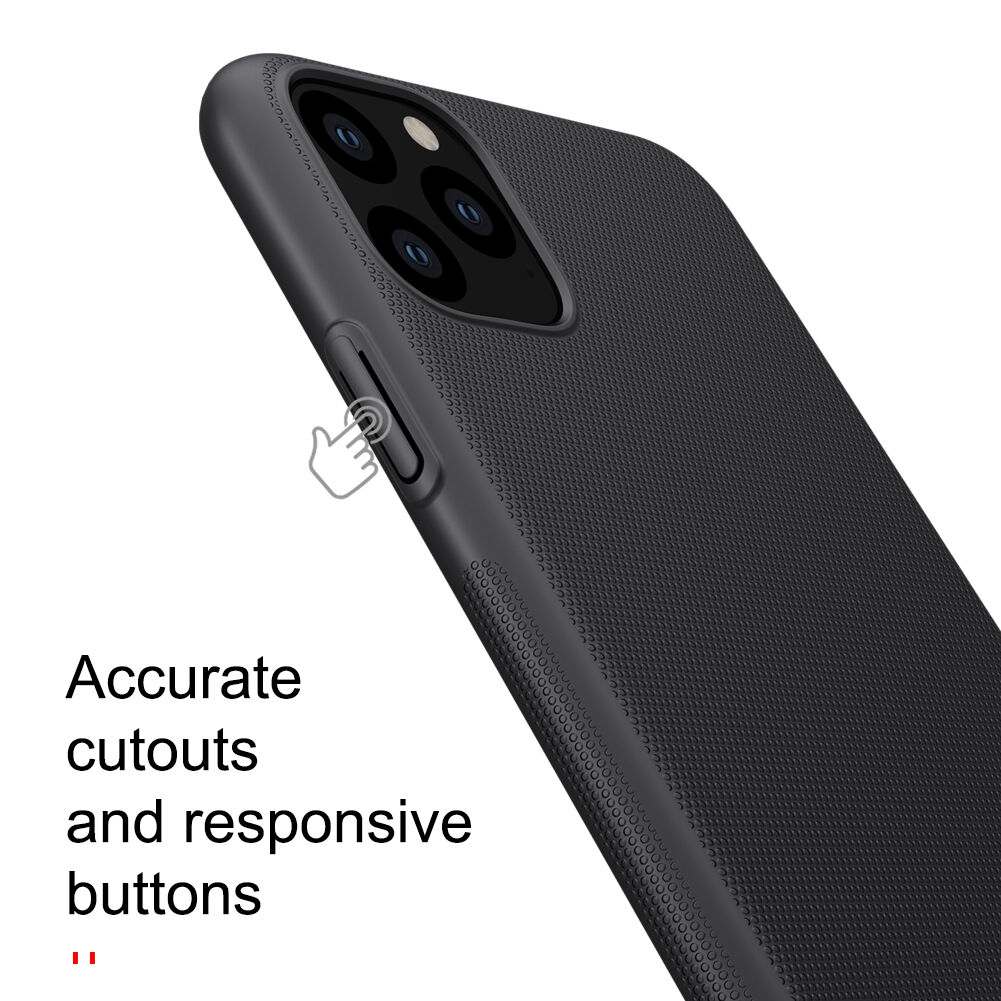Nillkin матов кейс с грапава повърхност за iPhone 11 Pro Max - черен