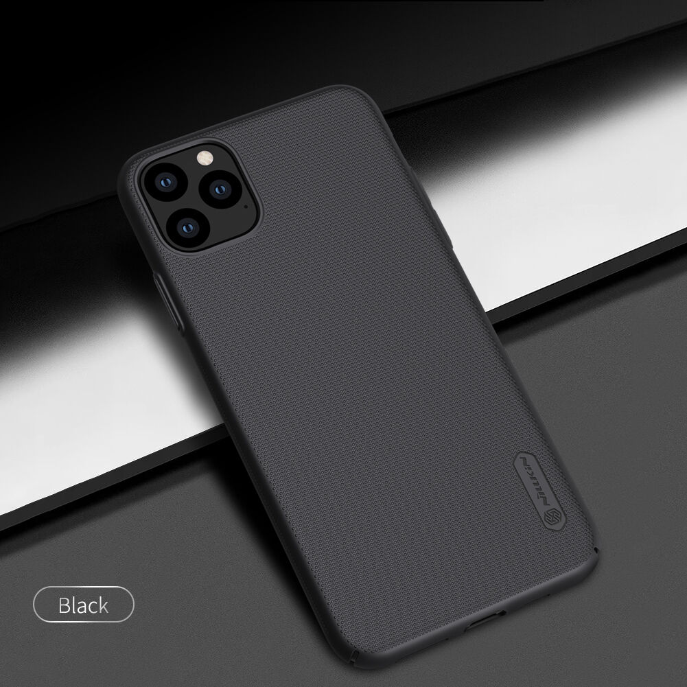 Nillkin матов кейс с грапава повърхност за iPhone 11 Pro Max - черен Nillkin матов кейс с грапава повърхност за iPhone 11 Pro Max - черен