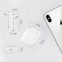 i18 TWS безжични слушалки с калъф за зареждане за устройства на Apple - бяла