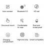 i18 TWS безжични слушалки с калъф за зареждане за устройства на Apple - бяла