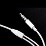 Слушалки с микрофон и регулиране на силата на звука с конектор 3,5 mm жак за Apple устройства - бели