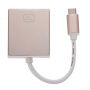 Адаптер от USB-C (Thunderbolt 3) към DVI порт за MacBook - 10cm - златно розов
