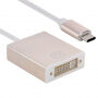 Адаптер от USB-C (Thunderbolt 3) към DVI порт за MacBook - 10cm - златно розов