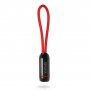 X-LEVEL елегантен USB / lightning кабел за Apple iPhone / iPad / iPod - 8cm - червен