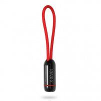 X-LEVEL елегантен USB / lightning кабел за Apple iPhone / iPad / iPod - 8cm - червен